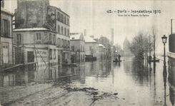 CPA Paris Inondations Quai de la Rapee la Seine