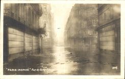 CPA Paris Inonde Rue De Bellechasse