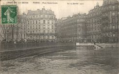 CPA Paris Pont Saint Louis Crue De La Seine