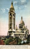 VINTAGE POSTCARD Paris Montmartre Basilica of the Sacring Heart the bell tower