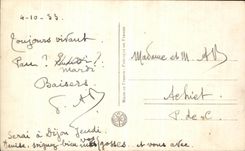 El panorama de Paris de la POSTAL de la VENDIMIA con el corazon de la consagracion tomado tiene L Arc de Triomphe