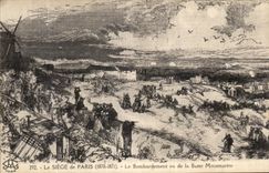 VINTAGE POSTCARD Paris the Seat of the Bombardment of the Hillock Montmartre Militaria