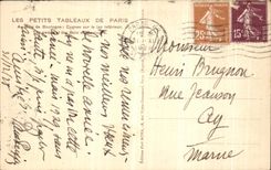 VINTAGE POSTCARD Paris With the wood of Boulogne Swans on the lower lake Swans