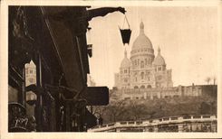 VINTAGE POSTCARD Paris the Sacring Heart seen of the street Steinkerque