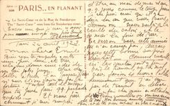 VINTAGE POSTCARD Paris the Sacring Heart seen of the street Steinkerque