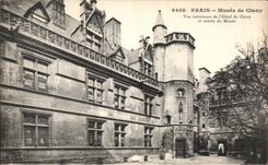 VINTAGE POSTCARD Paris Museum of Cluny Seen interior of L Hotel of Cluny and entry of the Museum