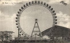 VINTAGE POSTCARD Paris the Large Wheel Maggi Publicity