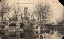 VINTAGE POSTCARD Paris Gardens of the Eiffel Tower