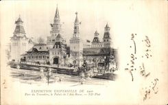 Feria de mundo de Paris de la POSTAL de la VENDIMIA del parque 1900 de Trocadero el paladar de L ruso de Asia