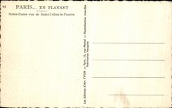 POSTAL Paris Notre Dame de la VENDIMIA visto de Julien Saint el pobre