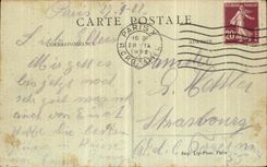 POSTAL Paris de la VENDIMIA el panorama de la torre Eiffel de ocho puentes