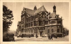 VINTAGE POSTCARD Paris L Church Holy Eustace