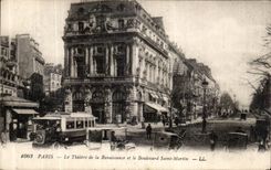 CPA Paris Le Theatre de la Renaissance et le Boulevard Saint Martin
