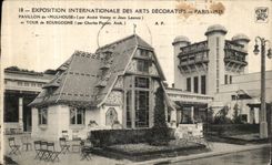 Feria de Paris de la POSTAL de la VENDIMIA de la casa decorativa de los artes de la vuelta de Mulhouse de Bourgigne