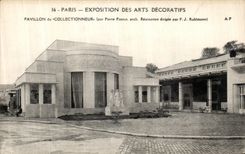 Feria de Paris de la POSTAL de la VENDIMIA del colector decorativo de la casa de los artes
