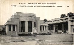 Feria de Paris de la POSTAL de la VENDIMIA de la casa decorativa de los artes del colector