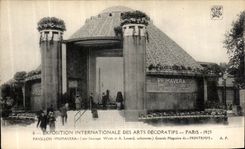 POSTAL Paris Interrnationale justo de la VENDIMIA de almacenes grandes decorativos de la casa de Primavera de los artes del resorte