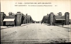 POSTAL Paris Interrnationale justo de la VENDIMIA del puente decorativo Alejandro de los artes III