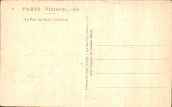 VINTAGE POSTCARD Picturesque Paris the Park of the Chaumont Hillocks