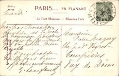 VINTAGE POSTCARD Paris While Strolling the Park Heap