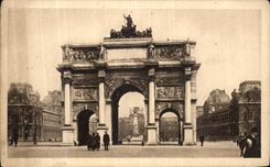 POSTAL Paris de la VENDIMIA mientras que da un paseo L Arc de Triomphe del carrusel de la lumbrera