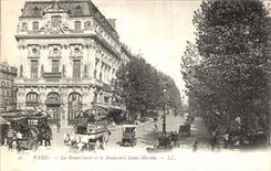 VINTAGE POSTCARD Paris Renaissance and the Holy Boulevard Martin