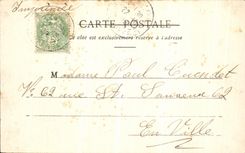 VINTAGE POSTCARD Paris the Garden of Tileries and Sight of Rivoli Louvre