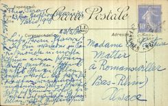 Panorama de Paris de la POSTAL de la VENDIMIA hacia el panteon