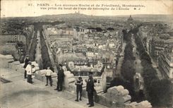 POSTAL Paris de la VENDIMIA que las avenidas sacuden y que de Friedland Montmartre tapa vista de L Arc de Triomphe de L Etoile
