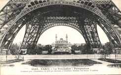 CPA Paris Le Trocadero Perspective Tour Eiffel
