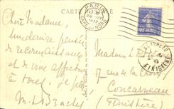 CPA Paris Le Pont Notre Dame Sur La Seine Dans le fond le Tribunal de Commerce et le palais de justice