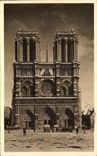 POSTAL Paris de la VENDIMIA mientras que da un paseo Notre Dame de Paris de la catedral