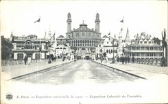 VINTAGE POSTCARD World Fair of 1900 Fair colonial Of Trocadero