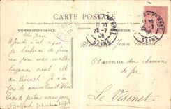 VINTAGE POSTCARD Paris Gardens Of Luxembourg and Senat Children