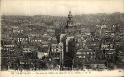 POSTAL Paris de la VENDIMIA vista de L districto funcionado de la trinidad