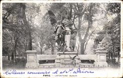 VINTAGE POSTCARD Paris the Auteuil fountain