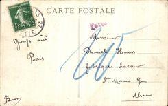 VINTAGE POSTCARD Park of the Chaumont hillocks the Suspended bridge and the View point