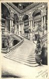 VINTAGE POSTCARD Paris L Operated the Large Goulon Staircase