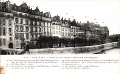 CPA Paris Quai de Bethume Maisons Historiques 