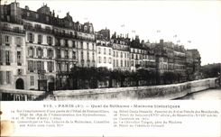 CPA Paris Quai de Bethume Maisons Historiques 