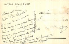 POSTAL de la VENDIMIA nuestra Paris hermosa Notre Dame