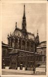 VINTAGE POSTCARD Paris Fountains Sainte the Vault and the Grid of the Law courts The Holy Chapel