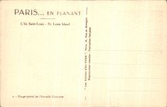 CPA Paris En Flanant L lle Saint Louis Notre Dame