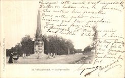 VINTAGE POSTCARD Vincennes the Pyramid