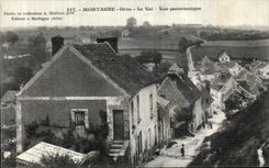 VINTAGE POSTCARD Mortagne Decorates the Valley Panoramic View