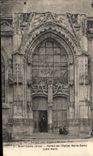 VINTAGE POSTCARD Mortagne Gate of L church Notre Dame Children