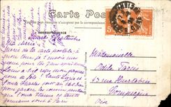 VINTAGE POSTCARD Old Mortagne Hotel of Fontenay Street of Colonel Guerin