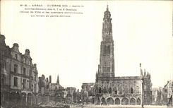 CPA Arras Hotel de ville Militaria