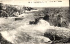 VINTAGE POSTCARD Pouliguen Effet of Sea has the Dimension