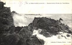 VINTAGE POSTCARD Pouliguen Rocks of Top of Penchateau